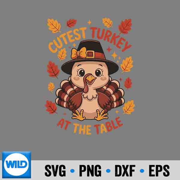 Cutest Turkey Girls Thanksgiving Girls SVG PNG Digital Download 7 CutestTurkeyGirlsThanksgivingGirls