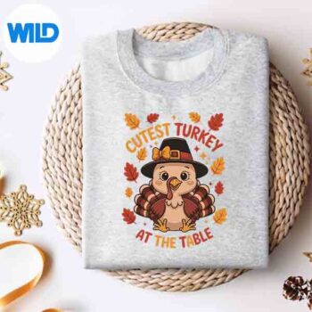 CutestTurkeyGirlsThanksgivingGirlssweater