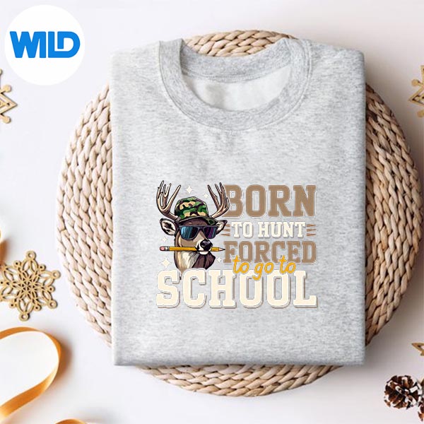 Deer Hunting Camo Born Hunt Forced Go School Silhouette SVG PNG 2 Deer Hunting Camo Born Hunt Forced Go School Silhouette SVG PNG - Image 2