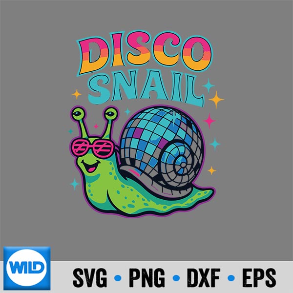 Disco Snail Retro Groove Bright Colorful SVG PNG Digital Download 7 DiscoSnailRetroGrooveBrightColorful