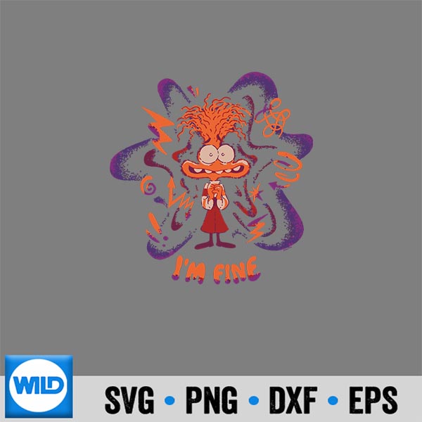 Disney And Pixars Inside Out 2 Emotions Anxiety Im Fine SVG PNG Digital Design 6