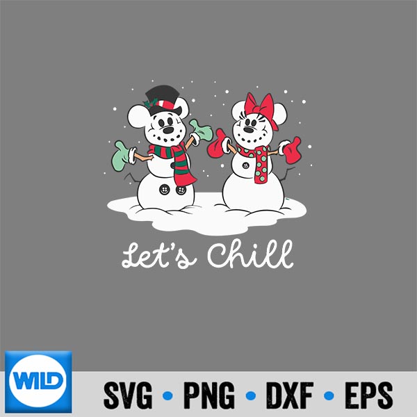 DisneyMickeyMinnieSnowmenLetsChillWinterHoliday
