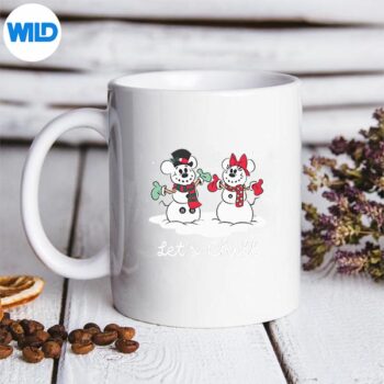 DisneyMickeyMinnieSnowmenLetsChillWinterHolidaymug