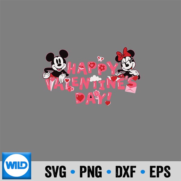Disney Mickey Mouse And Minnie Mouse Happy Valentines Day Cut File 7 DisneyMickeyMouseAndMinnieMouseHappyValentinesDay