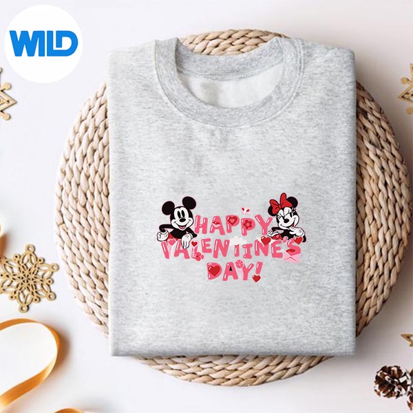 Disney Mickey Mouse And Minnie Mouse Happy Valentines Day Cut File 2 Disney Mickey Mouse And Minnie Mouse Happy Valentines Day Cut File - Image 2