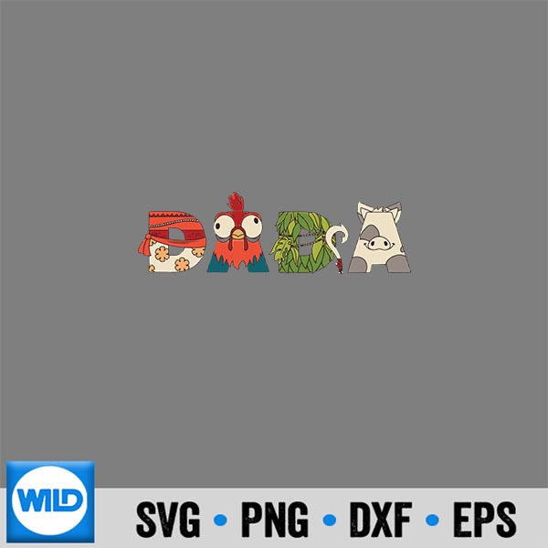 Disney Moana Letters Dada Fathers Day SVG PNG Download 7 DisneyMoanaLettersDadaFathersDay