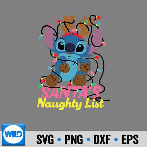 DisneyStitchChristmasSantasNaughtyListHoliday