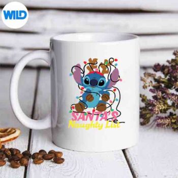 DisneyStitchChristmasSantasNaughtyListHolidaymug