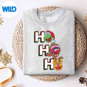 DisneyTheMuppetsChristmasKermitAnimalFozzieHoHoHosweater