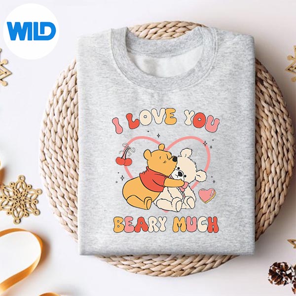 Disney Winnie The Pooh Valentines Day Love You Beary Much SVG Cut File 2 Disney Winnie The Pooh Valentines Day Love You Beary Much SVG Cut File - Image 2