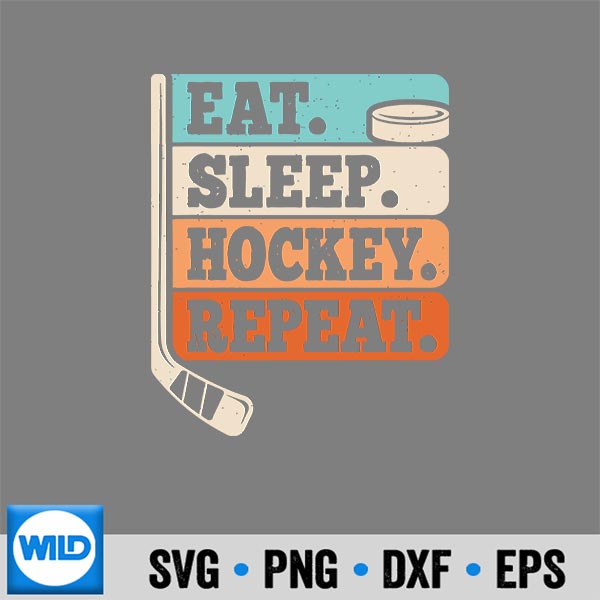 EatSleepHockeyRepeatIceHockeyRetro