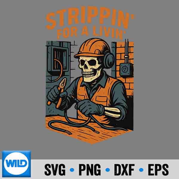 Electritian With A Skeleton Vintage SVG PNG 6 ElectritianWithASkeletonVintage