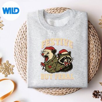 FeralChristmasRaccoonAndPossumFestiveXmasAnimalsweater