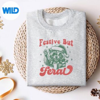 Festive But Feral Awesome Raccoon Cringy Raccoon Meme PNG SVG for Cricut 4 FestiveButFeralAwesomeRaccoonCringyRaccoonMemesweater