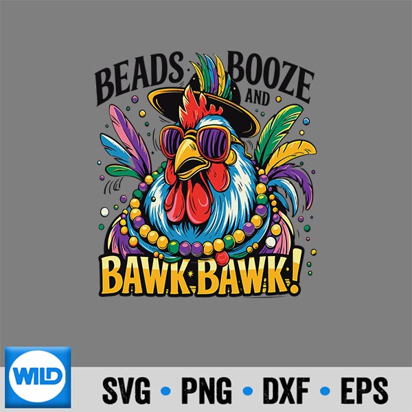 FestiveMardiGrasRoosterPartyBead