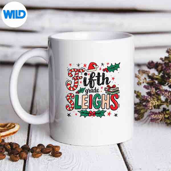 Fifth Grade Sleighs Christmas Teacher Silhouette SVG PNG Cut File 3 Fifth Grade Sleighs Christmas Teacher Silhouette SVG PNG Cut File - Image 3