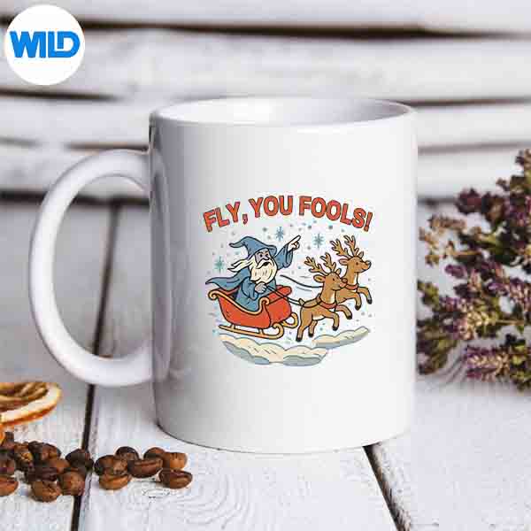 Fly You Fools Santa Sleigh Reindeer Christmas Vector Design 3 Fly You Fools Santa Sleigh Reindeer Christmas Vector Design - Image 3