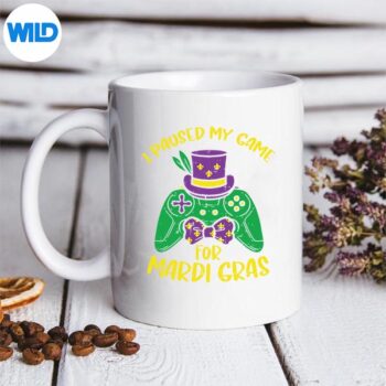 GamerPausedMyGameMardiGrasGamingYouthmug