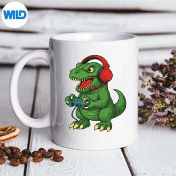 GamerTRexDinosaurVideoGamesGamingmug