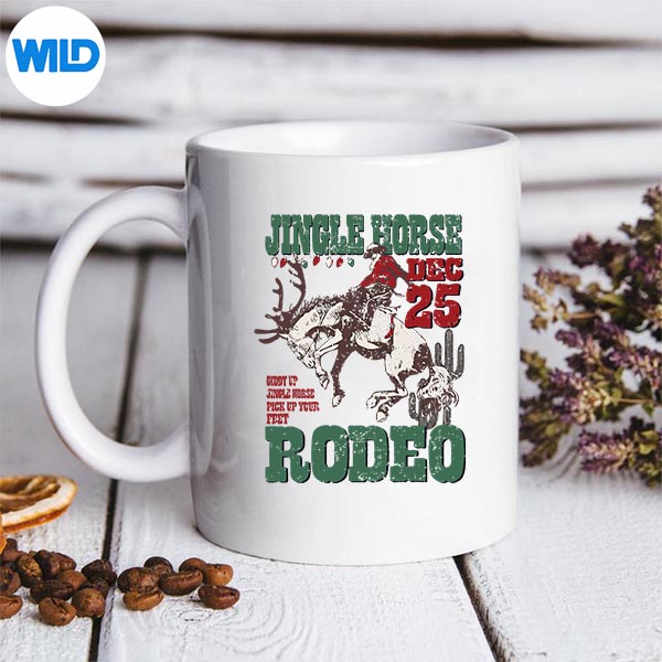 Giddy Up Jingle Horse Santa Cow Western Christmas Rodeo Vector Design 3 Giddy Up Jingle Horse Santa Cow Western Christmas Rodeo Vector Design - Image 3