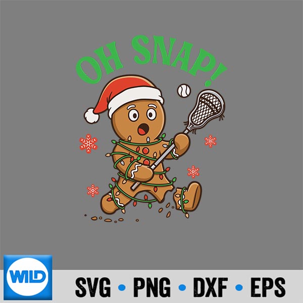 GingerbreadLacrosseChristmasCookieOhSnapSanta