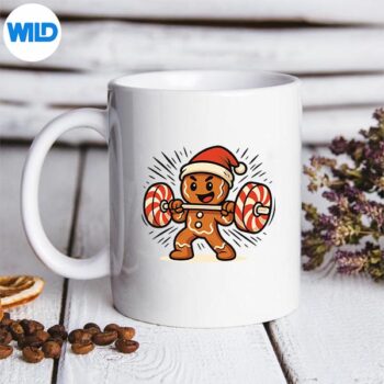 Gingerbread Man Christmas Workout Vintage Digital Download 5 GingerbreadManChristmasWorkoutVintagemug