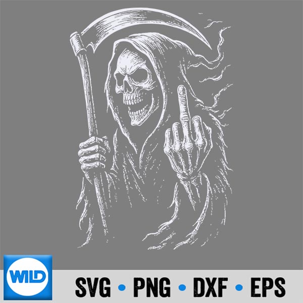 GrimReaperMiddleFingerAngelOfDeathGhostHorrorDark