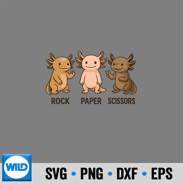 Hand Game Axolotl Rock Paper Scissors Cute Axolotl PNG SVG for Cricut 6