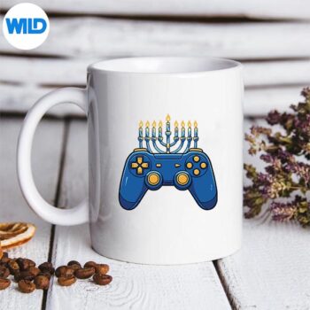 Happy Hanukkah Video Game Chanukah Youth Gamer SVG PNG Digital Download 5 HappyHanukkahVideoGameChanukahYouthGamermug