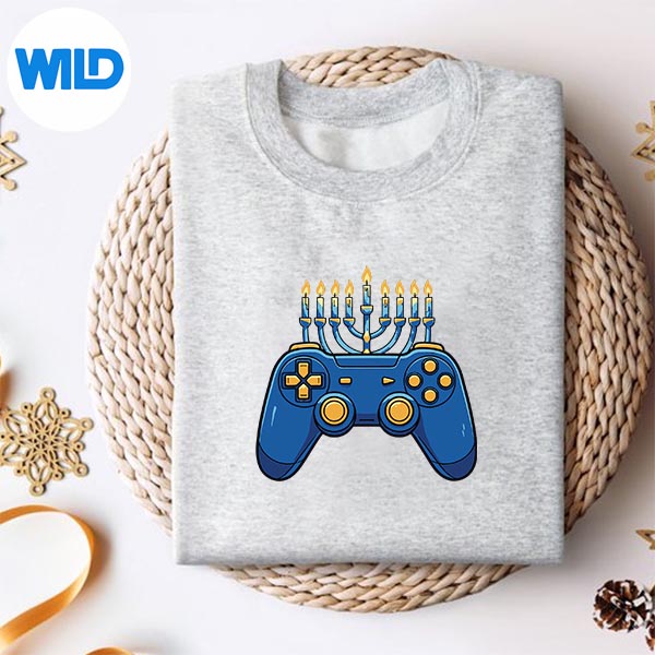Happy Hanukkah Video Game Chanukah Youth Gamer SVG PNG Digital Download 2 Happy Hanukkah Video Game Chanukah Youth Gamer SVG PNG Digital Download - Image 2
