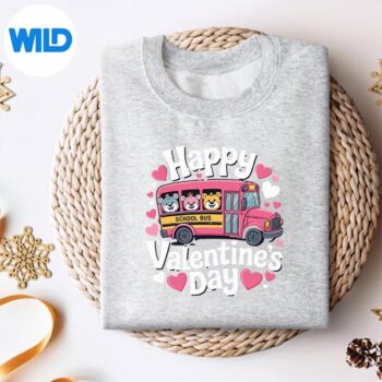 HappyValentinesDaySchoolBusCuteValentinesweater