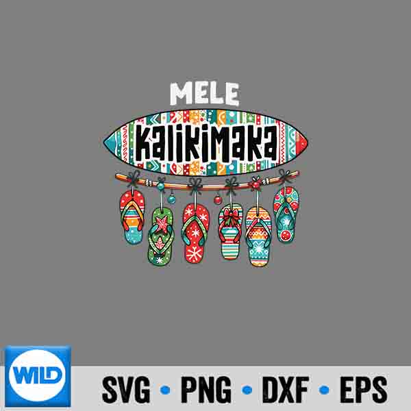 HawaiianChristmasMeleKalikimakaSurfBoard
