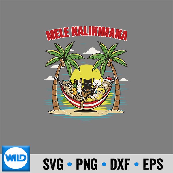 HawaiianMeleKalikimakaCatsCelebratingChristmas