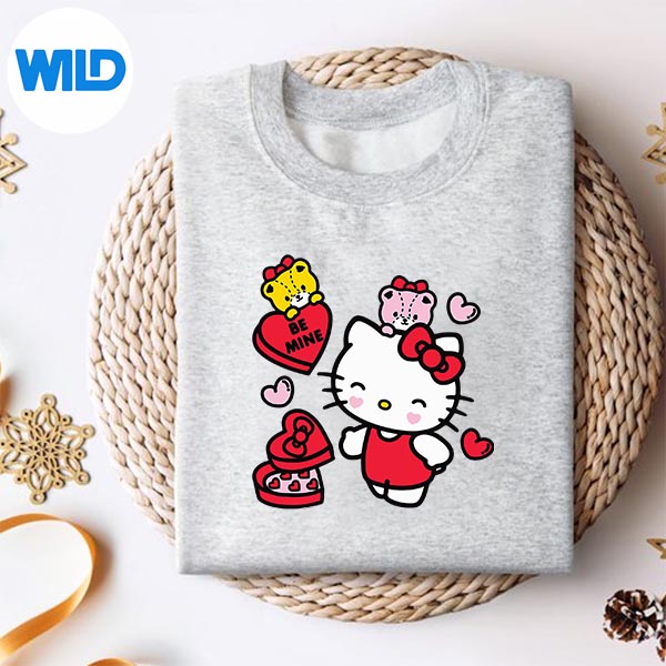 Hello Kitty Be Mine Candy Valentines Small PNG SVG for Cricut 2 Hello Kitty Be Mine Candy Valentines Small PNG SVG for Cricut - Image 2