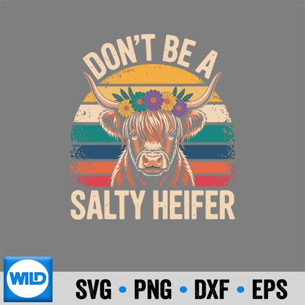 Highland Cow Vintage SVG PNG Download 7 HighlandCowVintage