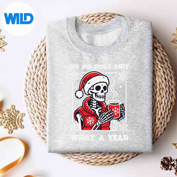 Ho Ho What A Year Skeleton Santa Christmas SVG PNG Digital Download 2 Ho Ho What A Year Skeleton Santa Christmas SVG PNG Digital Download - Image 2