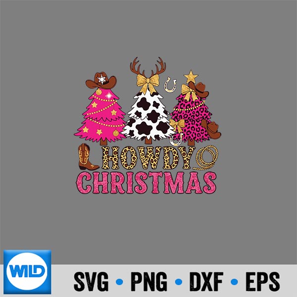 HowdyChristmasTreeCowHatWesternCowgirlXmas