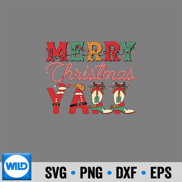 HowdyChristmasYallBootsCowgirlVintageXmasPajamas