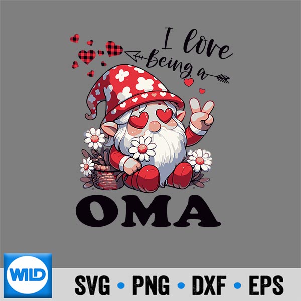 I Love Being A Oma Gnomes Red Plaid Heart Valentines Day Digital Design 7 ILoveBeingAOmaGnomesRedPlaidHeartValentinesDay