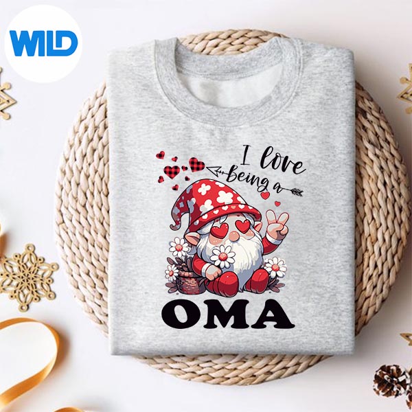 I Love Being A Oma Gnomes Red Plaid Heart Valentines Day Digital Design 2 I Love Being A Oma Gnomes Red Plaid Heart Valentines Day Digital Design - Image 2