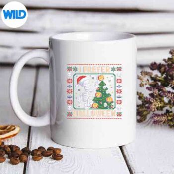 IPreferHalloweenTreeSkeletonChristmasmug