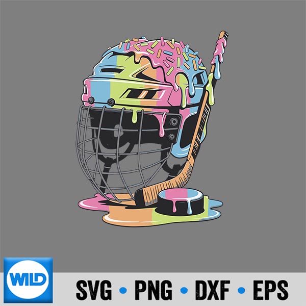 Ice Hockey Helmet Stick Puck Hockey Drip Youth SVG Cut File 6 IceHockeyHelmetStickPuckHockeyDripYouth