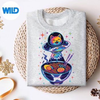 JapaneseAnimeKawaiiCatRamenUfoCutesweater