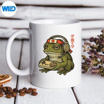 JapaneseGamerFrogArtVintageGamingmug