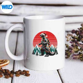 JapaneseMonsterChristmasLightsKaijuXmasmug