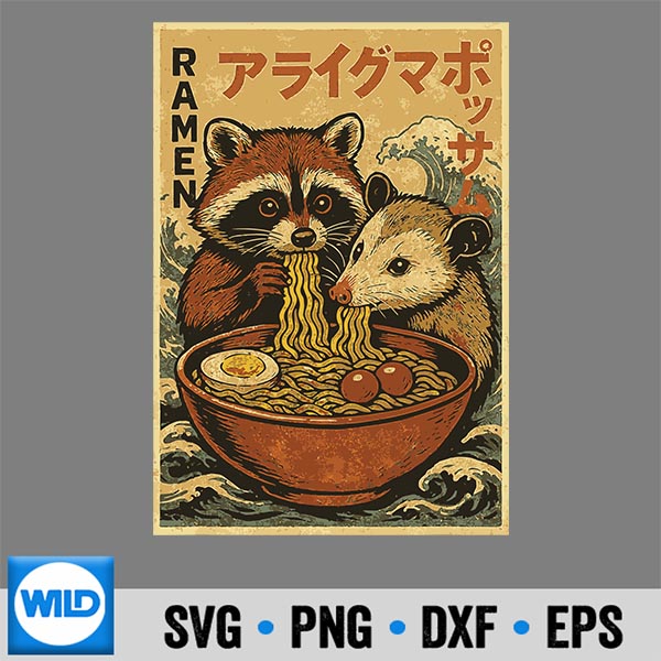 JapaneseRamenNoodleEatingRaccoonPossum