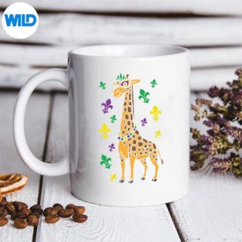 JesterGiraffeAnimalLoverCuteMardiGrasCarnivalmug