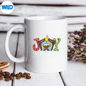 JoyToTheWorldBabyJesusChristmasNativityScenemug