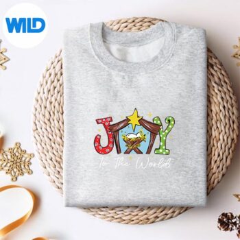 JoyToTheWorldBabyJesusChristmasNativityScenesweater