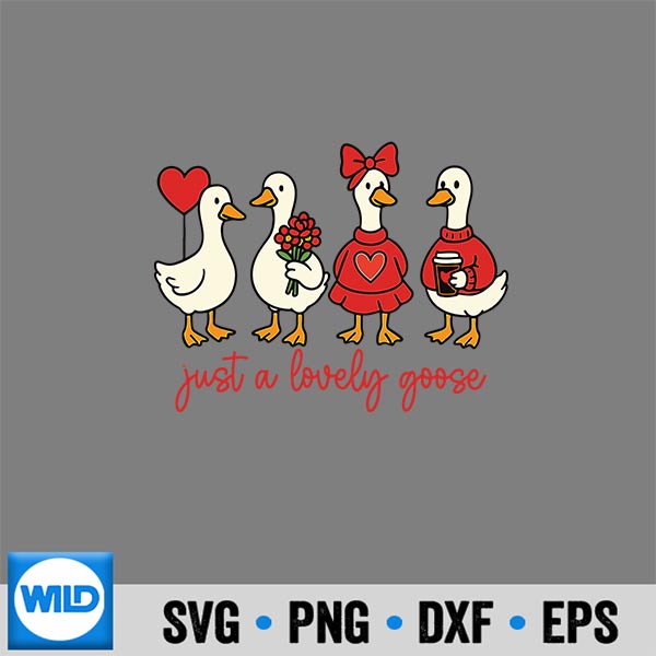 JustALovelyGooseCuteSillyGooseValentinesDayCute